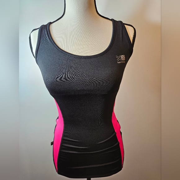 Karrimor Long Bra Stretch Run Top W/Back Shoulder Pocket Size XS #W-353 - Picture 10 of 15